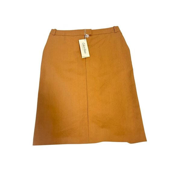 Calvin Klein Collection Copper Pencil Skirt Size 6 NWT Made In Italy $440 - Picture 1 of 5